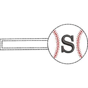 Picture of Baseball Key Fob S Machine Embroidery Design