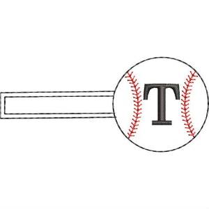 Picture of Baseball Key Fob T Machine Embroidery Design
