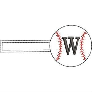 Picture of Baseball Key Fob W Machine Embroidery Design