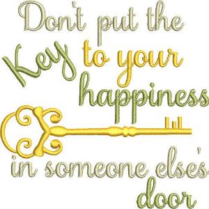 Picture of Key To Happiness Machine Embroidery Design