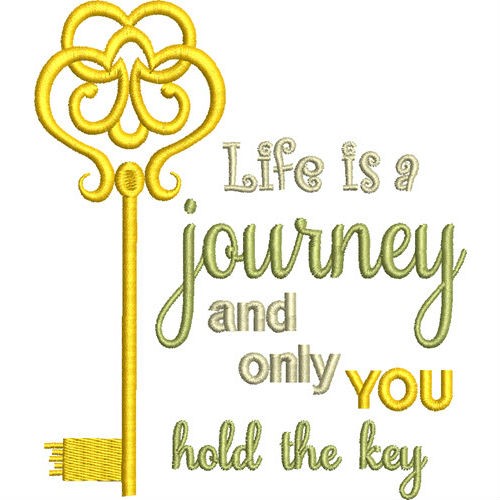 Life Is Journey Machine Embroidery Design