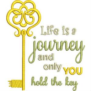 Picture of Life Is Journey Machine Embroidery Design