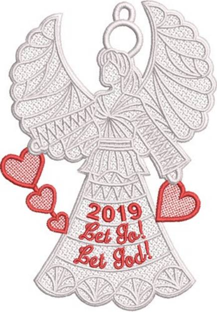 Picture of FSL Heart Angel Machine Embroidery Design