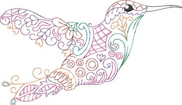 Picture of Profile Hummingbird Machine Embroidery Design