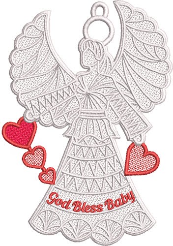 FSL Bless Baby Angel Machine Embroidery Design