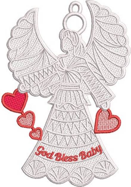 Picture of FSL Bless Baby Angel Machine Embroidery Design