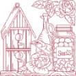Picture of Birdhouse Quilt Machine Embroidery Design