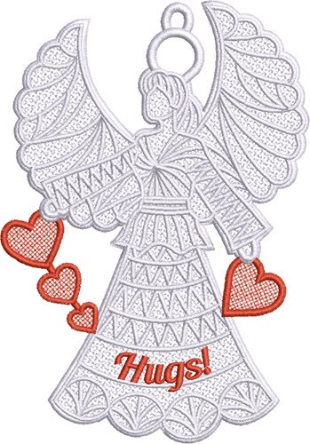 FSL Angel & Hearts Machine Embroidery Design