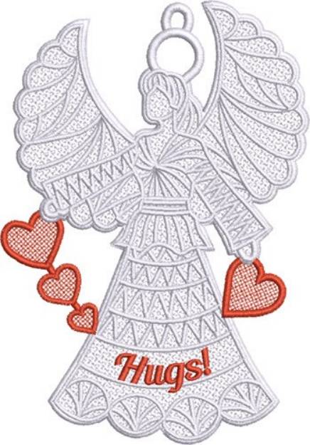 Picture of FSL Angel & Hearts Machine Embroidery Design