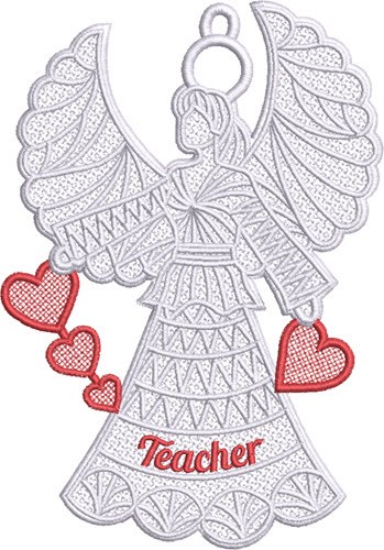 FSL Teacher Angel Machine Embroidery Design