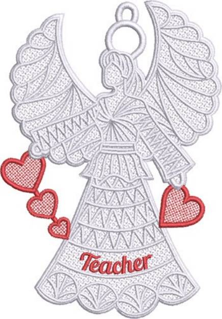 Picture of FSL Teacher Angel Machine Embroidery Design