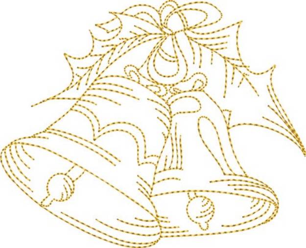 Picture of Stipple Jingle Bells Machine Embroidery Design