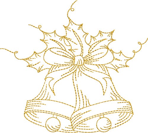 Holiday Jingle Bells Machine Embroidery Design