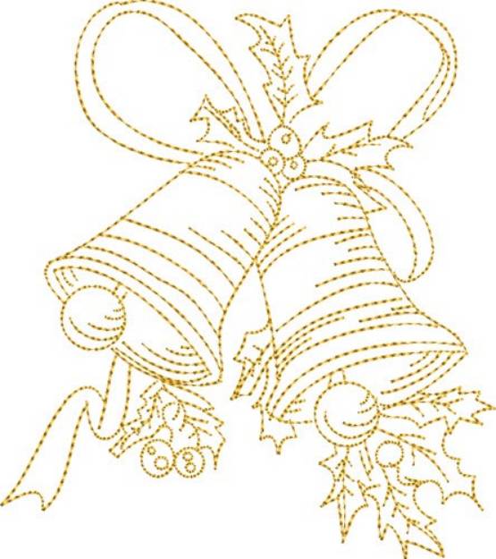 Picture of Stipple Bells Machine Embroidery Design