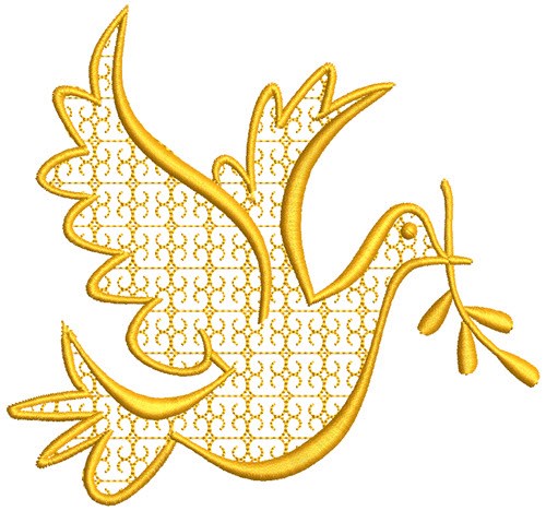Christmas Dove Machine Embroidery Design