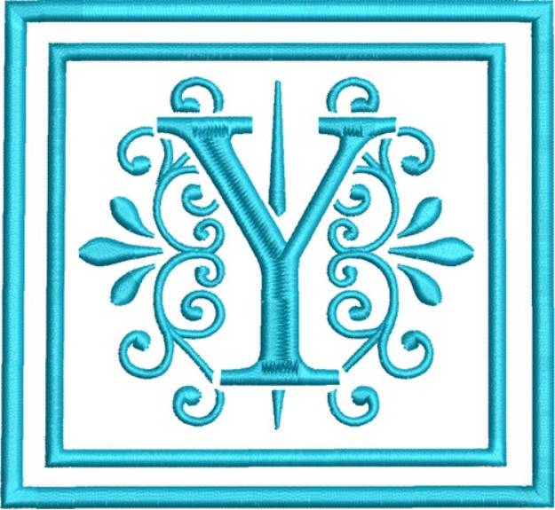 Picture of Y Monogram Machine Embroidery Design
