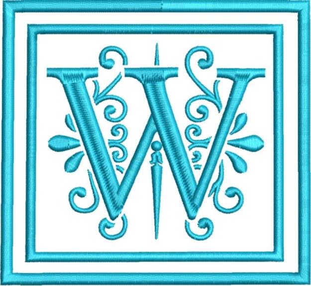 Picture of W Monogram Machine Embroidery Design