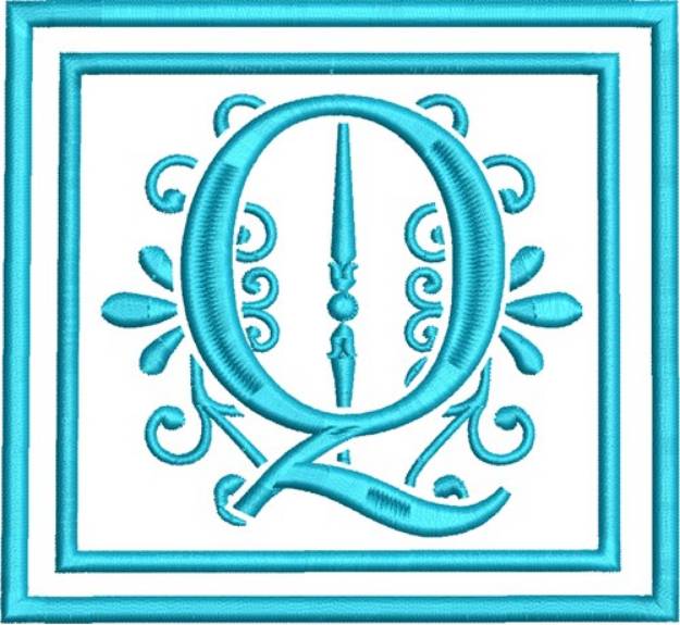 Picture of Q Monogram Machine Embroidery Design