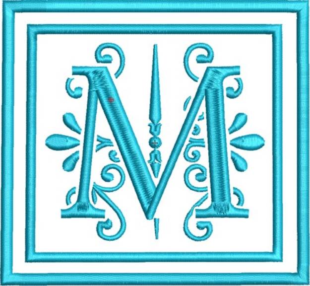 Picture of M Monogram Machine Embroidery Design