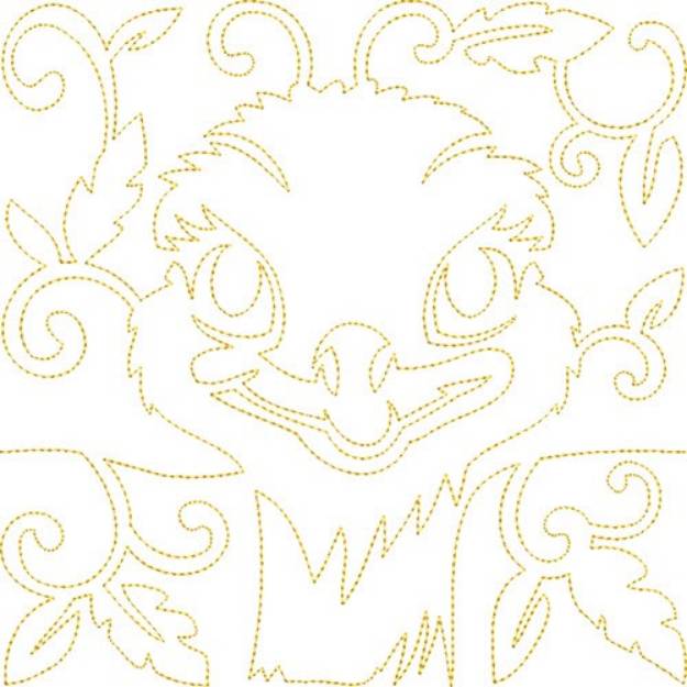 Picture of Quilt Block Ostrich Machine Embroidery Design