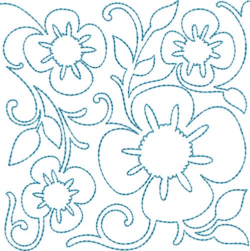 Quilt Flowers Machine Embroidery Design