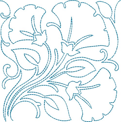 Quilt Blocks Flowers Machine Embroidery Design