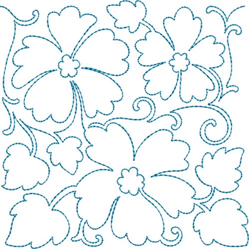 Quilt Floral Machine Embroidery Design