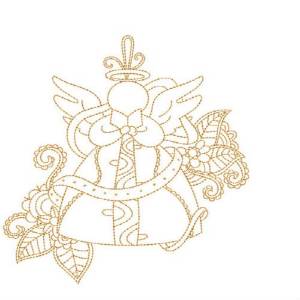 Picture of Flower Angel Quilt Block Machine Embroidery Design
