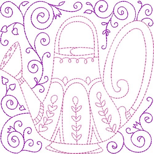 Water Can Quilt Blocks Machine Embroidery Design