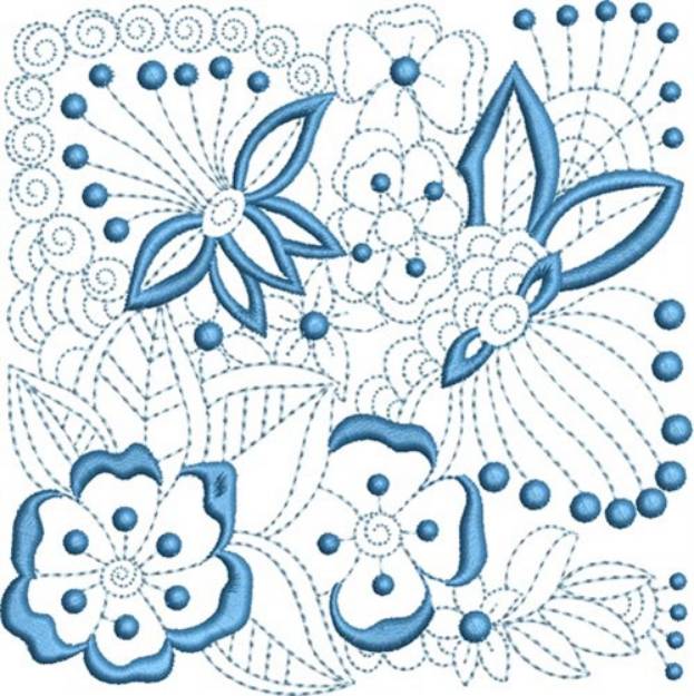 Picture of Flower Blocks Machine Embroidery Design
