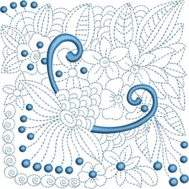 Picture of Flower Quilt Block Machine Embroidery Design