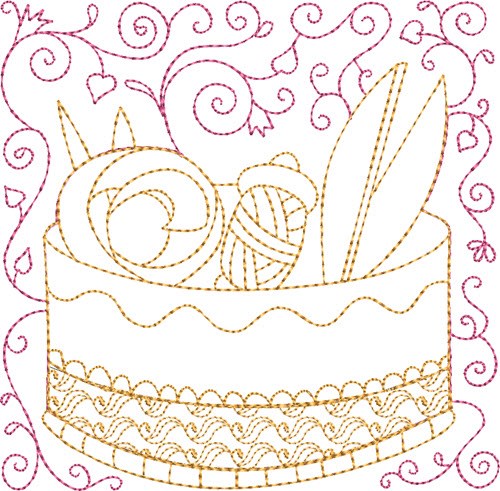 Notions Block Machine Embroidery Design