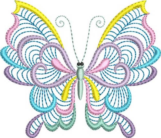 Picture of Butterfly Pastel Machine Embroidery Design