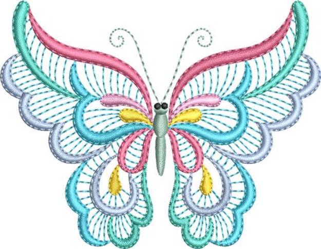 Picture of Pastel Butterflies Machine Embroidery Design