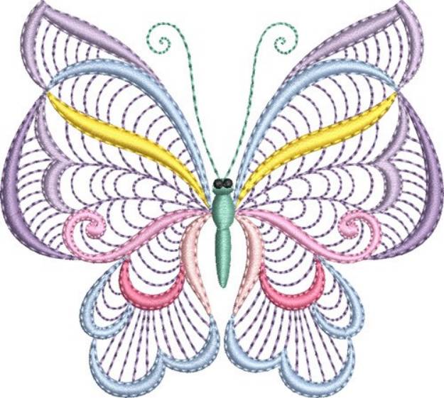 Picture of Pastel Butterfly Machine Embroidery Design