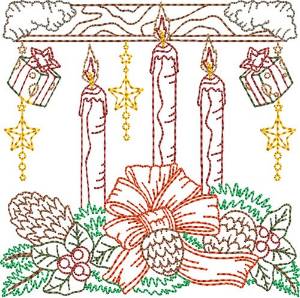 Picture of Christmas Centerpiece Block Machine Embroidery Design