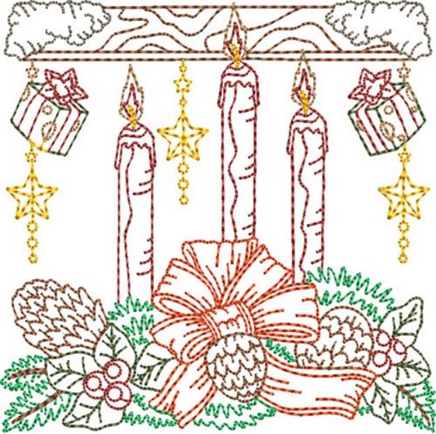 Picture of Christmas Centerpiece Block Machine Embroidery Design