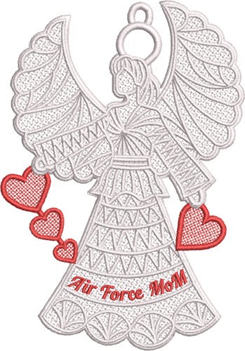 FSL Angel Air Force Mom Machine Embroidery Design