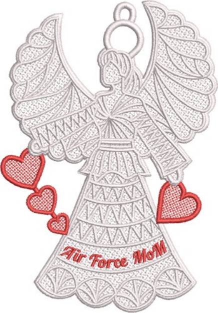 Picture of FSL Angel Air Force Mom Machine Embroidery Design