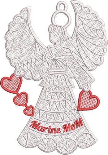 FSL Angel Marine Mom Machine Embroidery Design