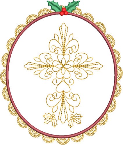 Lacey Cross Machine Embroidery Design