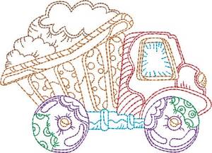 Picture of Dump Truck Machine Embroidery Design
