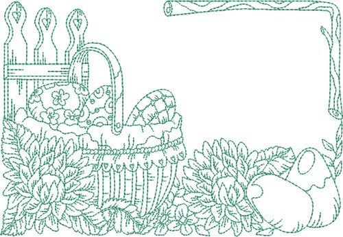 Easter Egg Postcard Machine Embroidery Design