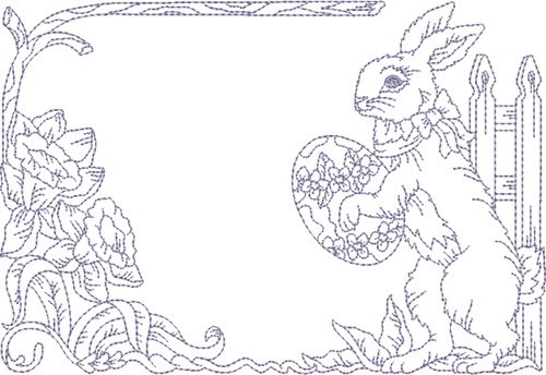 Easter Postcard Machine Embroidery Design