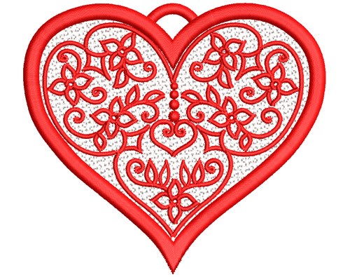 FSL Heirloom Heart Machine Embroidery Design