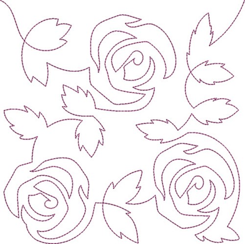 Free Motion Spring Flower Machine Embroidery Design