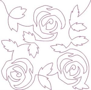 Picture of Free Motion Spring Flower Machine Embroidery Design