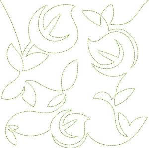 Picture of Free Motion Flower Machine Embroidery Design