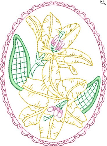 Easter Flower Machine Embroidery Design