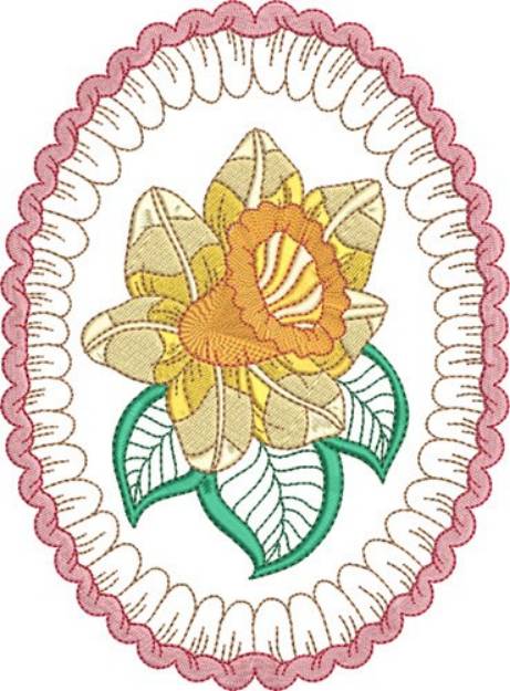 Picture of Daffodil Egg Machine Embroidery Design